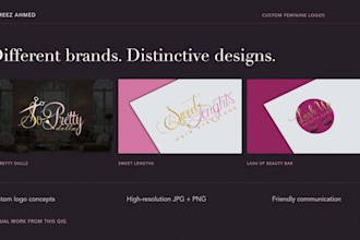 design a luxurious feminine logo or feminine business card