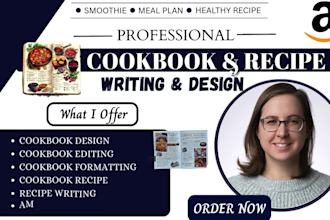 write and design a healthy cookbook recipe with meal plans