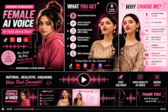 create natural female ai voice for tiktok, reels and shorts