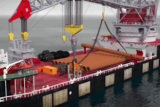 create 3d industrial animation offshore subsea piling oil gas marine engineering
