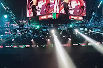 3d boxing gym, MMA training center, ufc arena, led screens and sports facility