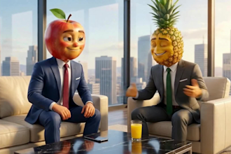 viral ai talking fruit, ai talking object, ai cartoon video, ai animation video