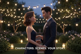 create a 3d ai proposal video and romantic love story animation