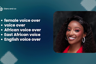 record a professional east african female voice over