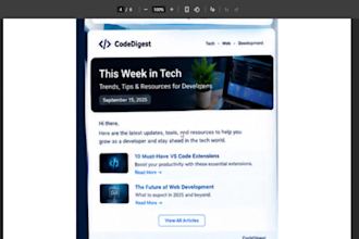 design a professional HTML email signature