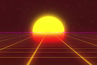 create retro audio visualizer and music spectrum video