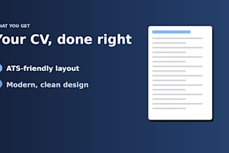 design a professional resume and CV for job applications
