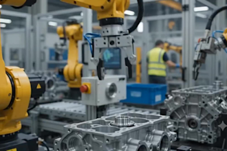create ai manufacturing videos for machines, factories and products