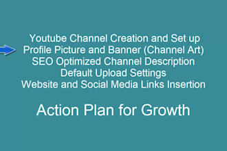 create and set up youtube channel with seo settings