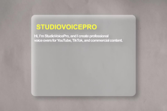 provide a high quality youtube narration voice over