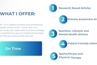 write well researched medical and health blogs