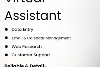 be your reliable virtual assistant for data entry and admin tasks