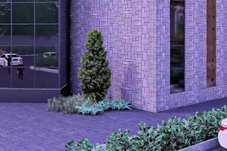 design event hall with realistic rendering
