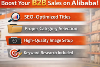 do professional alibaba product listing and product posting optimization