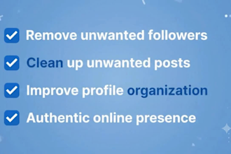 manually remove unwanted social media followers and clean up posts