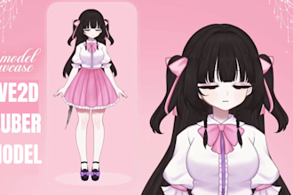 design and rig live2d vtuber model, vtuber model, 2d vtuber, vtuber rigging