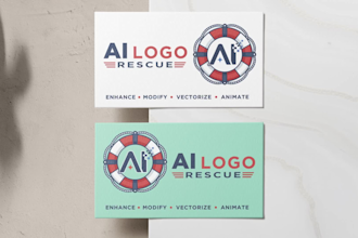 convert your ai logo into a clean professional vector