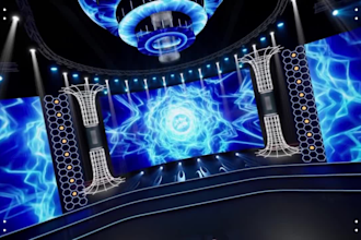 design 3d stage lighting, event stage, led wall and stage branding, stage visual