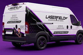 do clean and professional car wrap, vehicle wrap design
