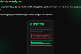 user test and audit your website or app
