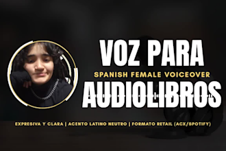 narrate your audiobook or ebook in latin american spanish