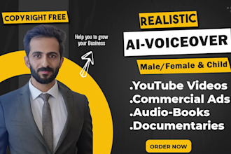 create realistic male and female ai voice overs