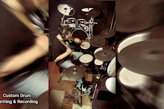 record custom metal and rock drum tracks for your song