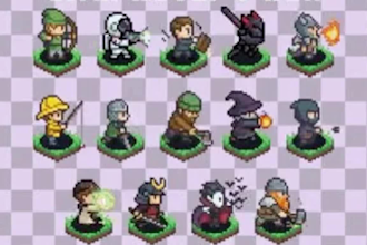 do 2d pixel character animation, sprite sheet, tileset, aseprite for video game