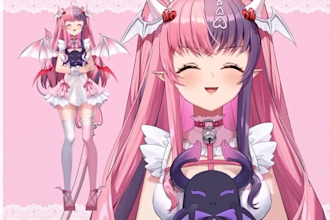 draw and rig 2d vtuber model anime live2d model anime 2d live2d vtuber rigging