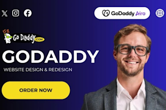 godaddy website redesign godaddy airo website design ecommerce online store seo