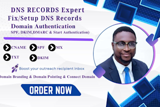 fix dmarc, cname, dns records, spf, dkim, mx record, email delivery
