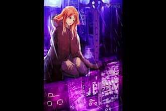 draw webtoon light novel anime manhwa webcomic cover shonen webnovel book cover