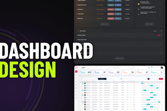 design and build a saas dashboard and web app