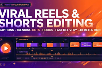 edit professional reels, shorts, tiktok and youtube videos