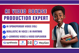 create online course video elearning video with synthesia ai heygen veo3 d id