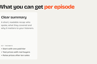 write podcast show notes and youtube summaries with timestamps