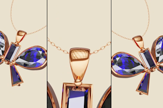 make high quality 3d jewelry renders for websites and ads