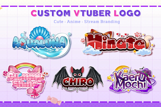 design a cute anime vtuber logo and twitch streamer branding