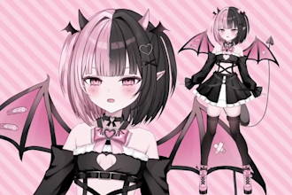 design and rig a custom live2d vtuber model for vtube studio