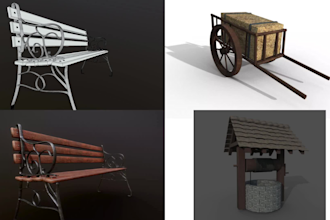 create 3d game assets, weapons, 3d game environment, 3d model