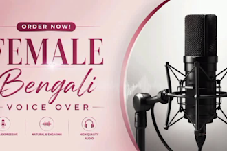 do professional female bengali or bangla voiceover
