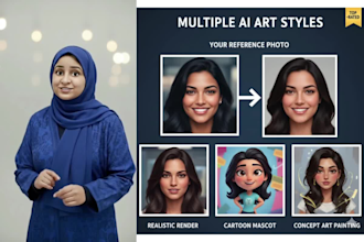 create a unique ai character design, animation, or videos
