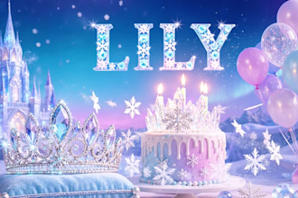 create a personalized elsa frozen birthday video with a magical message