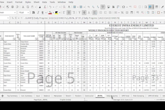 create records of your project inventories with excel sheets