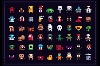 design 8 bit 16 bit 2d pixel art character sprite sheet animations 2d retro game