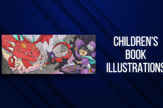 illustrate your childrens book with traditional art no ai