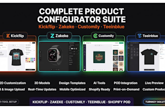 setup kickflip zakeke customily product configurator for shopify print on demand