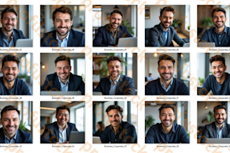 sell a 130 ai business portraits collection4k commercial use
