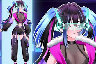 design anime live2d vtuber model live2d rigging for vtube studio