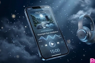 compose relaxing ambient calm music mobile music player app for radio station